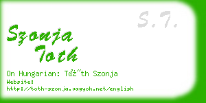 szonja toth business card